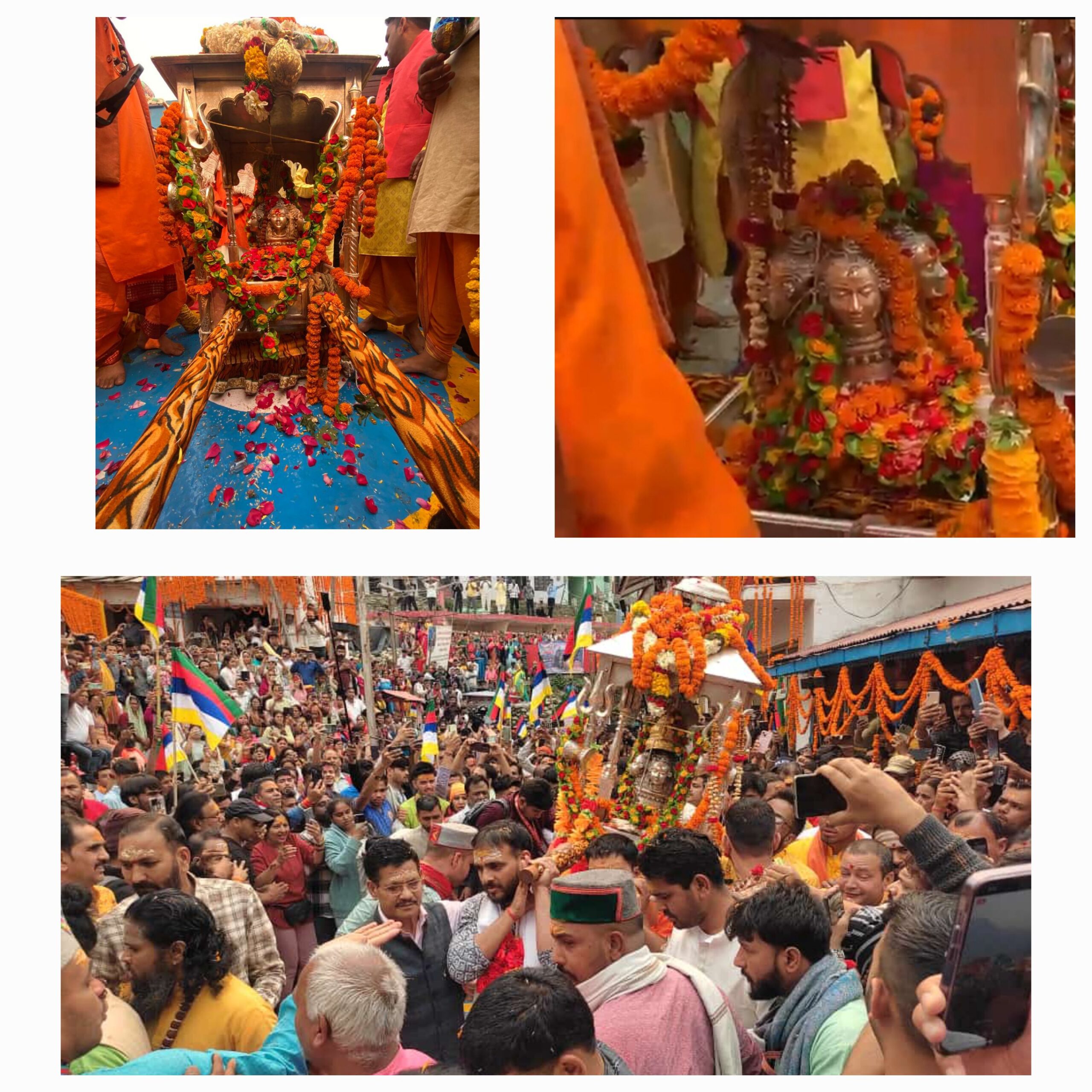 ऊं नम् शिवाय के उदघोष के साथ श्री केदारनाथ भगवान की पंचमुखी चल -विग्रह मूर्ति केदारनाथ रवाना हुई