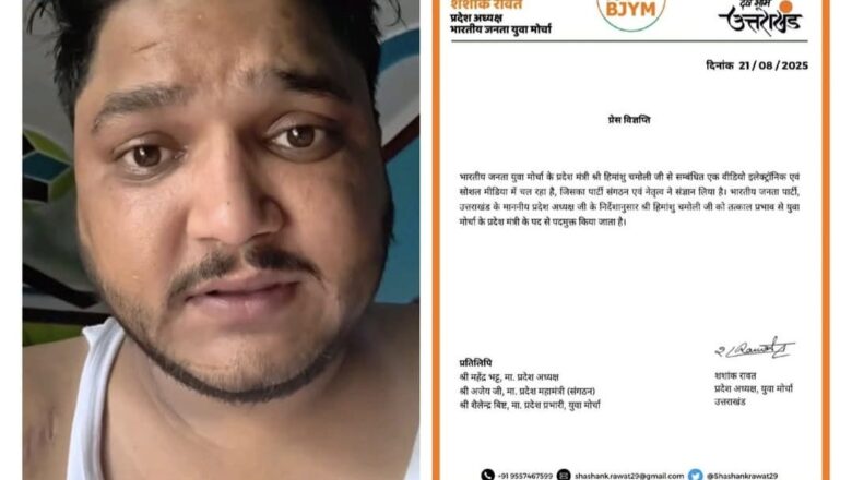 उत्तराखंड में जमीन के सौदे को लेकर युवक ने खुद को मारी गोली, सुसाइड से पहले बनाया वीडियो, युवा भाजपा नेता समेत 5 गिरफ्तार   